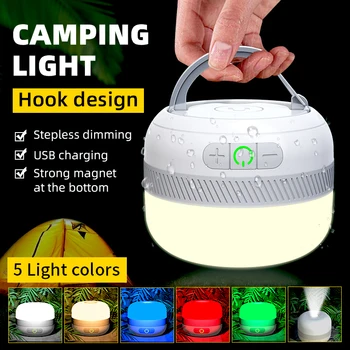 Nouvelles de l'Extérieur LED lampe-Torche de Camping 230 Heures Rechargeable Lanterne de Camping avec Aimant Luminaire Portatif de Lumière d'Urgence