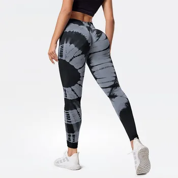 Nuage se Lever Tie-dye Femmes Pantalon de Yoga XS de remise en forme Sexy Lady Gym Legging sans couture Collants Taille Haute, Pantalons d'Entraînement, Vêtements de Sport