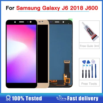 OLED J600 LCD Pour Samsung Galaxy J6 2018 J600F J600Y Écran LCD SM-J600F J600G J600FN/D de l'Écran Tactile Digitizer Assemblée 5.6