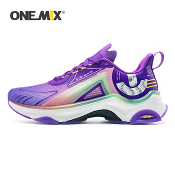 ONEMIX coréen de la Mode des chaussures de sport pour Hommes Pas de Plaque en Carbone 2023 Maille Respirante Baskets Chaussures pour Femmes Anti-dérapant Chaussures de Course