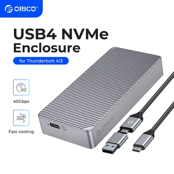 ORICO 40 gbps M. 2 SSD NVMe Boîtier USB4 PCIe3.0 x 4 USB C, l'Aluminium Adaptateur Externe Compatible avec Thunderbolt 3 4 Outil Gratuit