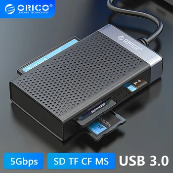 ORICO USB de Type C 3.0 Lecteur de Carte Mémoire Multi Lecteur Carte Micro SD SDHC SDXC, MMC TF CF MS Pro Duo Stick bouton de Lecture de la Nouvelle