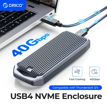 ORICO USB4 M. 2 SSD Cas 40 gbps M2 NVMe Cas Compatible avec Thunderbolt 3 4 USB3.2 USB 3.1 3.0 de Type C, Plusieurs Protocoles