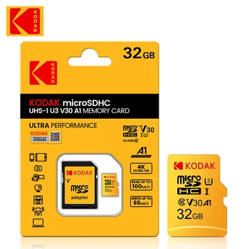 Original Kodak C10 Carte Micro SD 32 GO Haute Vitesse de la Carte Mémoire A1 Classe 10 SD TF Carte Avec Adaptateur SD Livraison Gratuite