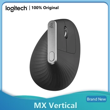 Original Logitech MX Verticale Bluetooth sans Fil de Souris Ergonomique 4000DPI Multi-fonction Avec 2.4 GHz Rechargeable par USB pour Bureau