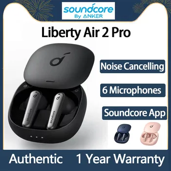 Original Soundcore Liberté d'Air 2 Pro sans Fil Bluetooth Écouteurs TWS Touch Control Vrai ANC Active de Bruit Annulant Écouteurs Mic
