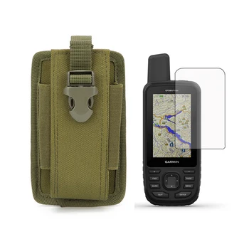 Outdoor Portable Militaire Tactique de Pochette de Cas + Protecteur d'Écran pour GPS de Randonnée Garmin GPSMAP 66I 66SR 66ST 66 66S 66SX