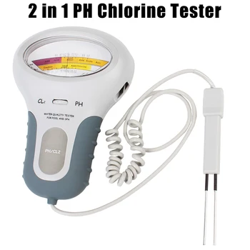 PC-102 PH Testeur CL2 Mesure de PH Chlore Mètres de l'Eau la Qualité de l'équipement De Test de la Piscine de l'Eau du SPA Testeur de Chlore 2 en 1