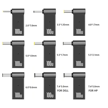 PD 100W Rapide prise de Chargement USB de Type C Femelle prise Jack à 4.5x3.0 4.0 x 1.7 5.5x2.1 5.5x2.5 7.4x5.0 4.0 x 1.35 Fiche Mâle Convertisseur