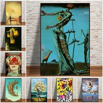 Peintures célèbres, le Surréalisme de Salvador Dali Toile Affiches et Estampes Postmodernisme œuvres d'Art au Mur des Photos pour le Salon Décoration