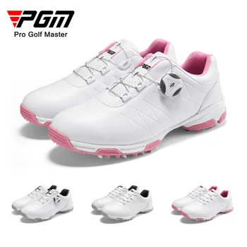 PGM Chaussures de Golf Femmes Imperméables Chaussures de Sport Bouton Boucle Lacets Semelle Anti-Dérapante de Sport Chaussures Femmes
