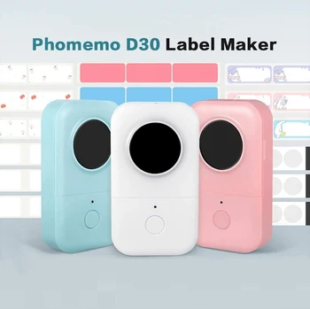 Phomemo D30 Sans Fil De L'Imprimante D'Étiquettes Portable De La Poche De L'Imprimante D'Étiquettes Bluetooth De L'Imprimante D'Étiquette Thermique Rapide De L'Impression À La Maison À L'Usage Du Bureau