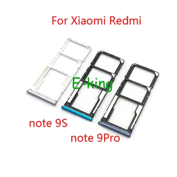 Plateau de la carte Sim Titulaire Pour Xiaomi Redmi Note 9 9s Pro Bac à Cartes de SIM Fente Titulaire de la Prise de l'Adaptateur de Pièces de Réparation