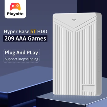 Playnite Système de Disque Dur Externe de Charge Avec 209 Jeux AAA Portable 5 TO HDD Pour PS4/PS3/WII/Sega Saturn Pour PC Windows/ordinateur Portable