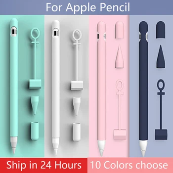 Pour Apple Crayon de 1 À 2 Cas de Silicone housse de Protection Titulaire Sleeve Pour iPad Pro Stylet Anti-perdu ipencil Cover Apple iPad Crayon