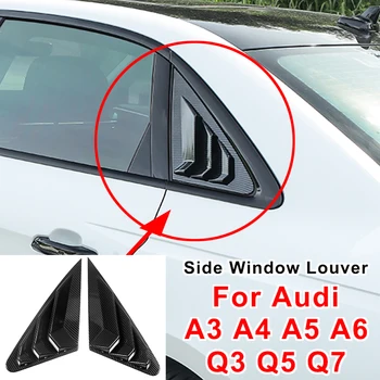Pour Audi A6 C7 C8 Q3 Q5 A4 B8 B9 A5 Sportback Berline A3 8V Côté Trimestre Fenêtre de Lucarne Couvercle de Garniture Autocollant Style de Voiture Accessoires