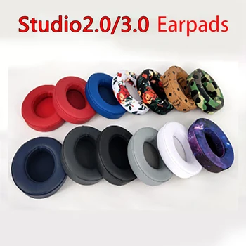 Pour Beats Studio 2 3 sans Fil/filaire Écouteurs Casque Bluetooth, Casque de Cas de Couverture Souple de Remplacement des coussinets d'Oreille Coussin