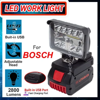 Pour BOSCH 18V 20V Max de la Batterie lampe de Travail à LED w/Sortie USB sans Fil Rechargeable