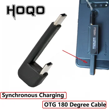 Pour E1DA 9038D DAC Périphérique USB C 180 Degrés Synchrone Câble de Charge OTG Type C mâle À Mâle Câble Adaptateur pour Samsung SSD T5