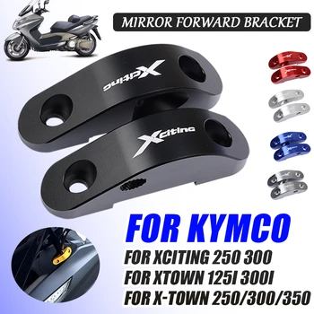 Pour KYMCO XCITING 250 XCITING 300 XTOWN 125I 300I 250 300 350 Accessoires Moto Rétroviseur vers l'Avant du Support de l'Adaptateur