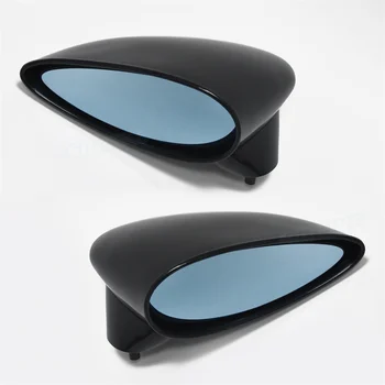 Pour la Honda Fit GE6 GE8 08-13 Réglable Cuillère Style Noir de Rearview de Voiture de Miroir de Voiture, Miroir de Côté Avec le Bleu de la Lentille