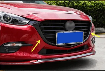 Pour Mazda 3 AXELA 2017-2019 de Haute qualité d'ABS grille de calandre Chromée bande décorative anti-rayures, protection d'accessoires de voiture