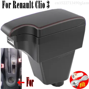 Pour Renault Clio 3 Captur Accoudoir zone centrale de Stocker le contenu de la boîte avec interface USB