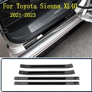 Pour Toyota Sienna 2021 2022 en acier Inoxydable de Seuil de Porte Plaque de Couverture de Bienvenue de la Garde de la Pédale de Protecte Garniture de Seuil Accessoires