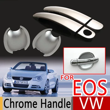 Pour VW EOS Poignée de Porte Chrome Couvre Garniture Set de 2Pcs Volkswagen EOS 2006 à 2015 Tous les modèles d'Accessoires de Voiture de Style de Voiture de 2008 à 2010