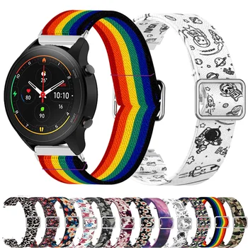 Pour Xiaomi MI Watch Global Version Sangle Élastique Imprimé Bande de bracelets de montre de Silicone de Bracelet 22mm Montre de Bande à MI Regarder la Couleur