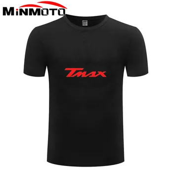 Pour Yamaha Tmax 530 500 560 TMAX530 TMAX500 TMAX560 Traceur LOGO Hommes T-shirt 100% Coton d'Été à Manches Courtes Tour de Cou Tees Hommes