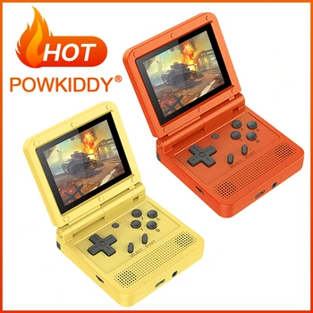POWKIDDY V90 Retro Flip Poche Joueur de Jeu de 3.0 pouces IPS Console portable 500/3000 Classic Mini Jeux Vidéo GameBoy Player