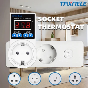 Prise Thermostat Digital Contrôleur de Température de Prise de courant 110V 220V NTC Sonde de Chauffage, de Refroidissement de l'UE US UK Plug