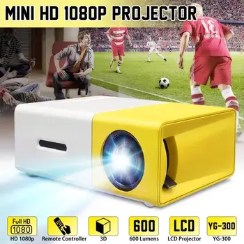 Projecteur Led Mini Yg300 1080P à la Maison de Théâtre de Cinéma Vidéoprojecteur AV SD Usb Audio Hdmi-compatible HD Plein Écran de la Vidéo Media Player