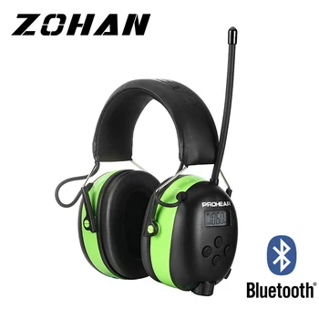 Protection auditive casque Bluetooth antibruit électronique radio AM/FM 5.0 pour la Tonte de la Sécurité des Oreilles 2000mAh Batterie au Lithium