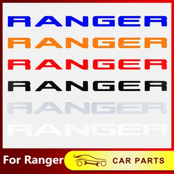 Ranger Calandre Top Logo Lettre adaptée Pour Ford Ranger 2015-2022 3D Emblème de la Colle Chrome Style de Taille d'Origine ABS Autocollant