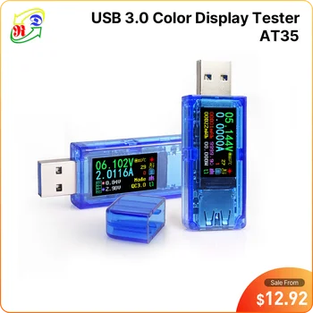 RD AT35 5 chiffres USB 3.0 couleur LCD Voltmètre ampèremètre tension compteur de courant du multimètre de charge de la batterie de banque de puissance d'USB Testeur