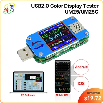 RD UM25 UM25C pour APPLICATION de l'USB 2.0 Type-C LCD Voltmètre ampèremètre tension compteur de courant de charge de la batterie usb Testeur