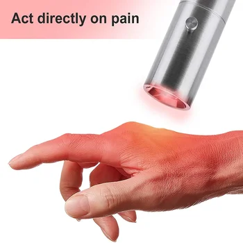 Rechargeable de poche rouge de thérapie de lumière de torche de 3 couleurs 630nm 660nm 850nm led sans fil rouge de thérapie de lumière de l'arthrite pen