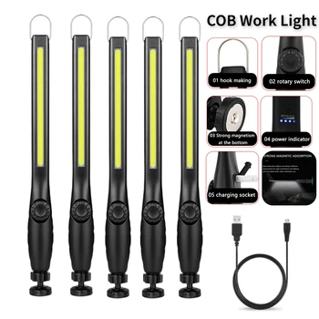 Rechargeable par USB de l'ÉPI LED Lumière de Travail de Portable Magnétique sans Fil à l'Inspection de la Lumière Pour la Réparation de Voiture Atelier à la Maison d'Urgence