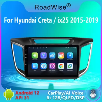 Roadwise 2 din Android autoradio Multimédia Carplay Pour Hyundai Creta ix25 2015 2016 2017 2018 2019 4G Wifi DVD GPS Autoradio