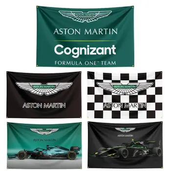 Royaume-UNI Aston Martin Conscient Drapeau de Course de Polyester d'Impression Numérique F1 Team Club Bannière