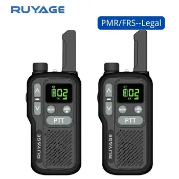 Ruyage Q18 Mini Talkie Walkie Rechargeable Talkies-Walkies 1 ou 2 Pcs PTT PMR446 Longue Portée Portable Radio bidirectionnelle Pour la Chasse