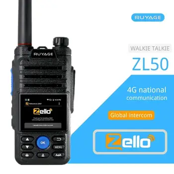 Ruyage ZL50 Zello Walkie-Talkie 4g Radio Avec la Carte Sim Wifi Bluetooth Longue Portée Profesional Puissant de Deux Façon Radio100km