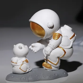 Résine artisanat astronautes faits à la main ornements de bureau des astronautes de la décoration d'ornements de cadeaux pour enfants cadeaux d'anniversaire