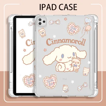 Sanrio Cinnamoroll Cas Pour iPad 10 7/8/9 Cas de l'Air 2 4 5 2022 10.9 Pro 11 Mini 6 5 4 Transparent Airbag Anti-chute Couverture Souple