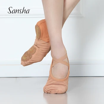 Sansha Adultes Chaussures de Ballet 4-way Stretch Maille 3 Split-semelle Conception de Chaussons de Ballet Rose Noir Chaussures de Danse PAS.357M/NON.357X