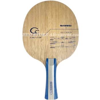 SANWEI CC de tennis de Table lame 5 bois+2 carbone HORS++ à la formation, sans boîte de ping pong raquette de chauve-souris paddle tenis de mesa