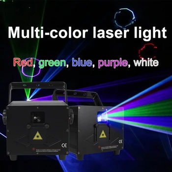 SHEHDS Projecteur de Laser de la Musique de Scène de la Lumière 3W RVB de l'Animation de la Lumière Laser pour DJ Partie de Boule de Disco de contrôle par DMX