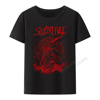 Silent Hill T Shirt Pyramide De La Tête D'Impression Tops Classique Jeu D'Horreur Silent Hill Mode Homme Vêtements De Tee-Shirts Streetwear